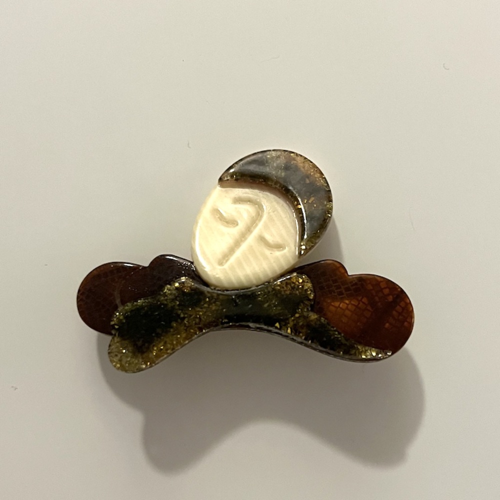 Lea Stein Vintage Columbine Flapper Woman Brooch Pin - super rare!